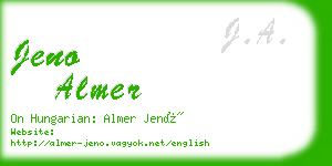 jeno almer business card